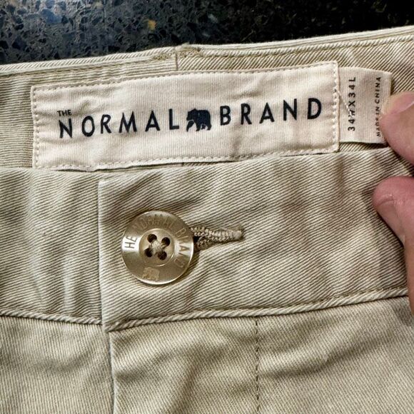The Normal Brand Stretch Chinos. Light tan. Size 34. - Picture 6 of 10